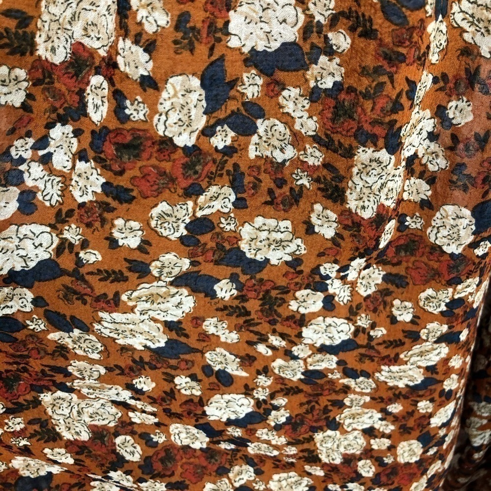 BOUTIQUE Floral Off Shoulder Tie Front Boho Blouse - Picture 7 of 12